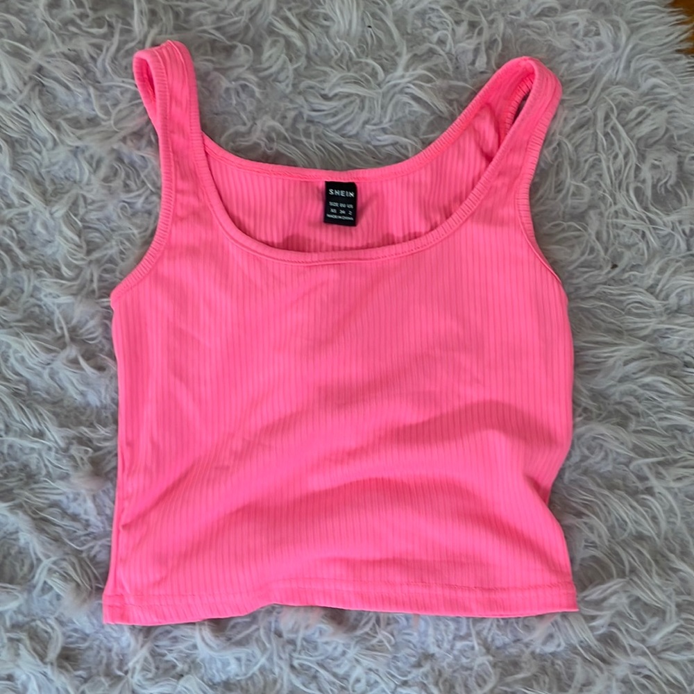 Shein pink crop tank